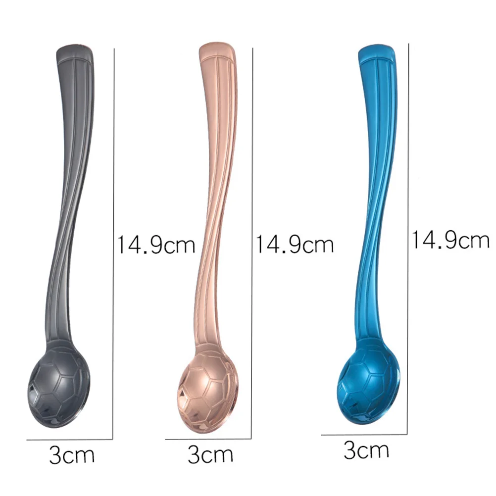 6 шт. креативная футбольная ложка из нержавеющей стали ложки для перемешивания