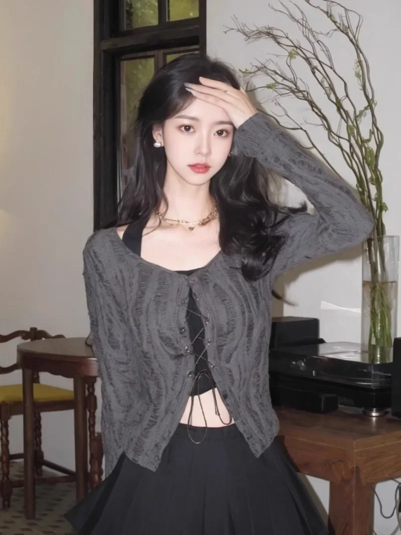 MiiiiX Повседневная искусственная двухсекционная тонкая футболка с