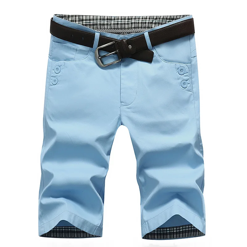 

8 Colors New Summer Casual Shorts Slim Camping Hiking Cotton Cargo Five-point Pants Beach Large Size Solid Color Thin Straight