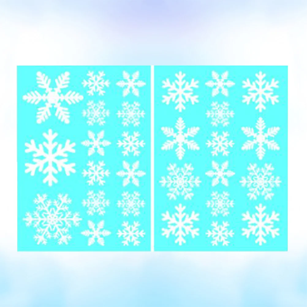

Window Christmas Clings Snowflakestickers Decals Holiday Sticker Winter Decoration Mirror Merry