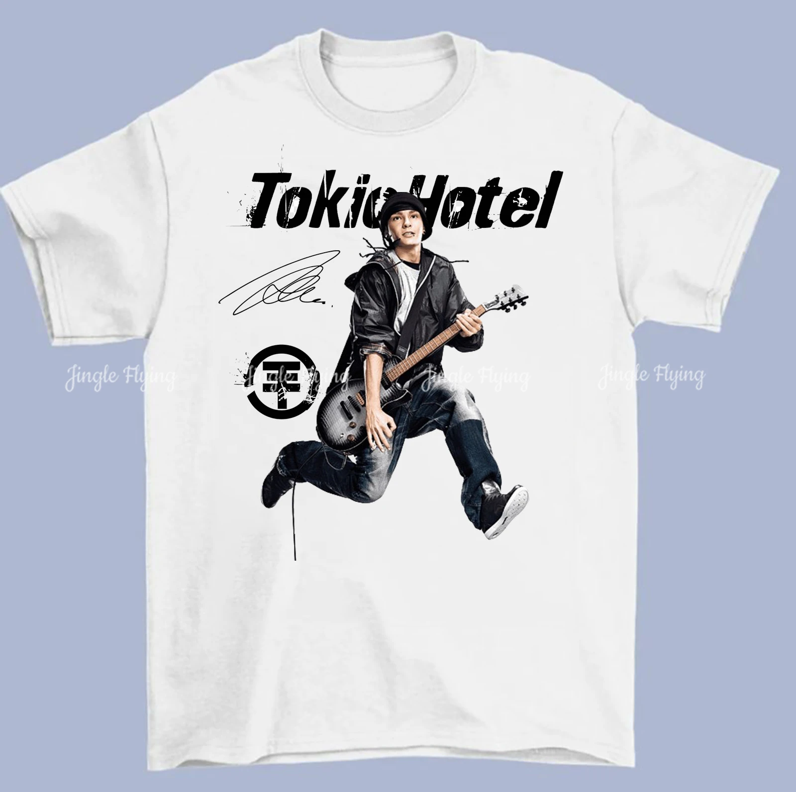 Новый Tom Kaulitz Токио гостиничный знак хлопок подарок для веера белая футболка