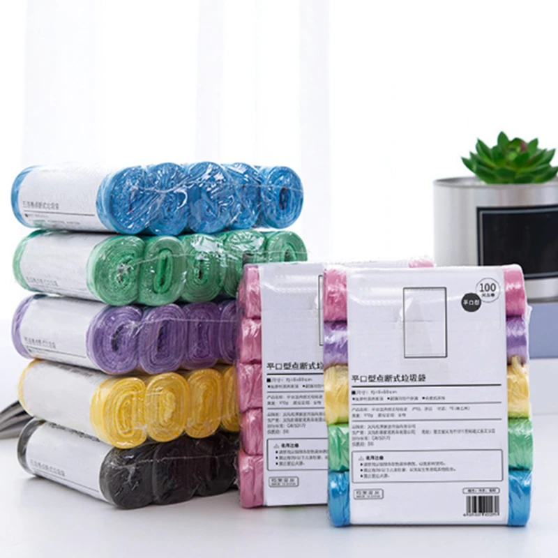 

100Pcs Garbage Bags Vest Style Storage Bag For Home Waste Trash Bags Biodegradable Garbage Bag Toilet Cleaning Kitchen Trash Bag