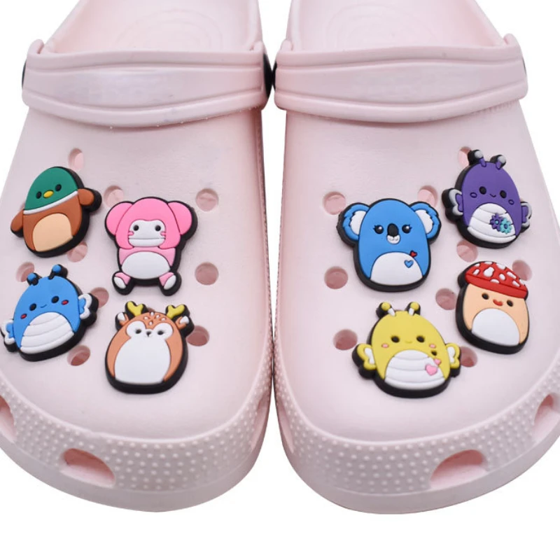 28pcs/set Cut Croc Charms Accessories Sneakers Animals  Shoe Decorations Pins For Croc Jibz Kids Party Gifts