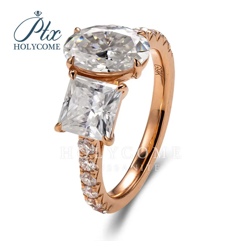 Holycome ювелирные изделия 14K измельченный лед овальной принцессы DEF vs1 Reddit Горячие