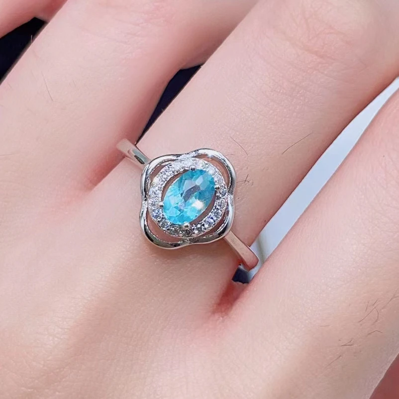 

Кольцо из драгоценных камней 100% натуральное 925 карат 4 мм * 6 мм