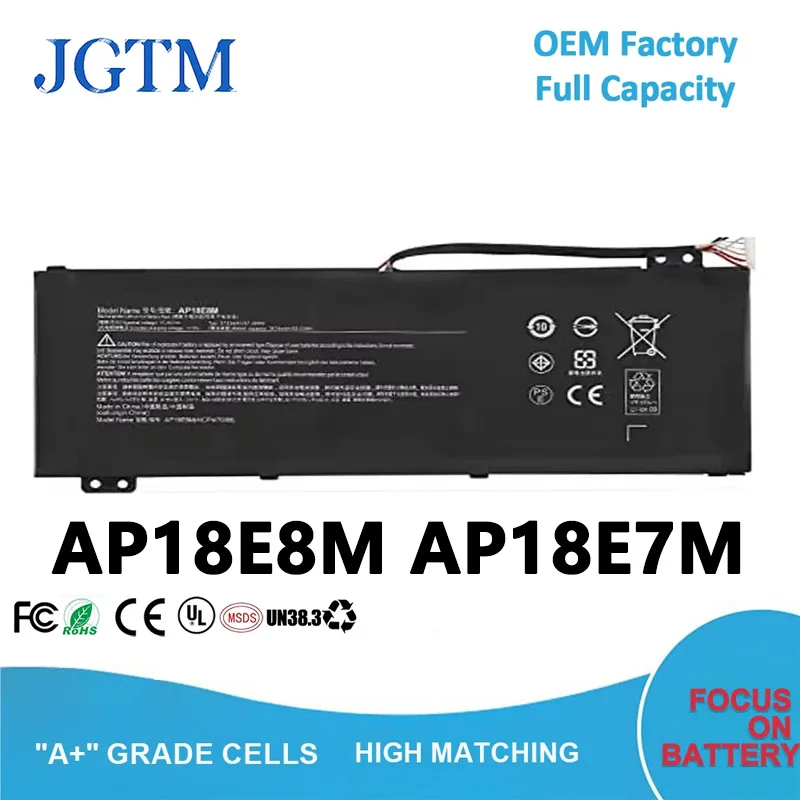 JGTM AP18E8M AP18E7M оригинальные аккумуляторные батареи для ноутбука 15 4 В 58 75 Втч Acer Nitro 5