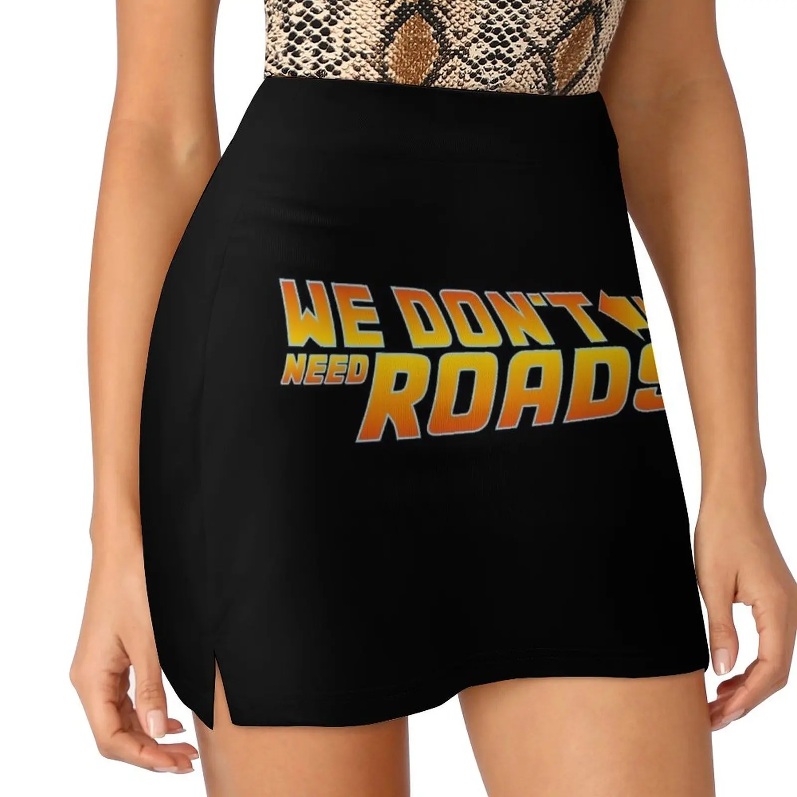 Мини-юбка We Don't Need Roads BTTF короткие юбки для женщин летнее платье 2025 г.