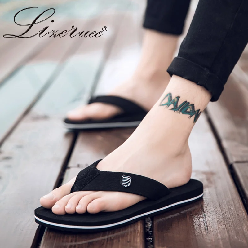 

2023 New Arrival Summer Men Flip Flops High Quality Beach Sandals Anti-slip Zapatos Hombre Casual Shoes Whesale A10
