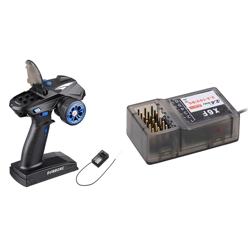 

Dumborc X6 2.4G 6Ch Transmitter With X6fg Receiver With X6F2.4G 6Ch Radio Control System Receiver