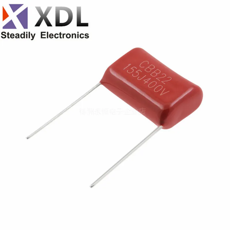 

10 шт. 400V155J 1,5 мкФ шаг 20 мм 400 В 155 1500nf CBB полипропиленовый пленочный конденсатор