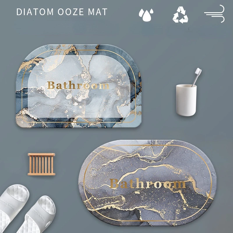 

Diatom mud absorbent pad toilet door floor mat diatomite soft pad non slip bathroom foot pad bathroom toilet carpet