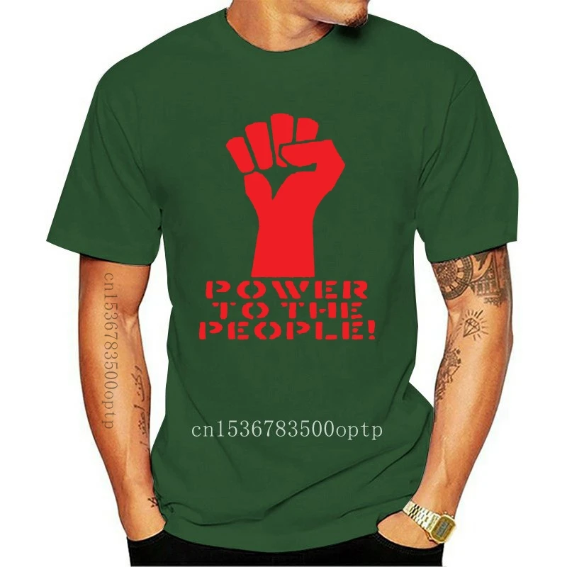 

Футболка для взрослых с надписью «POWER TO THE PEOPLE»