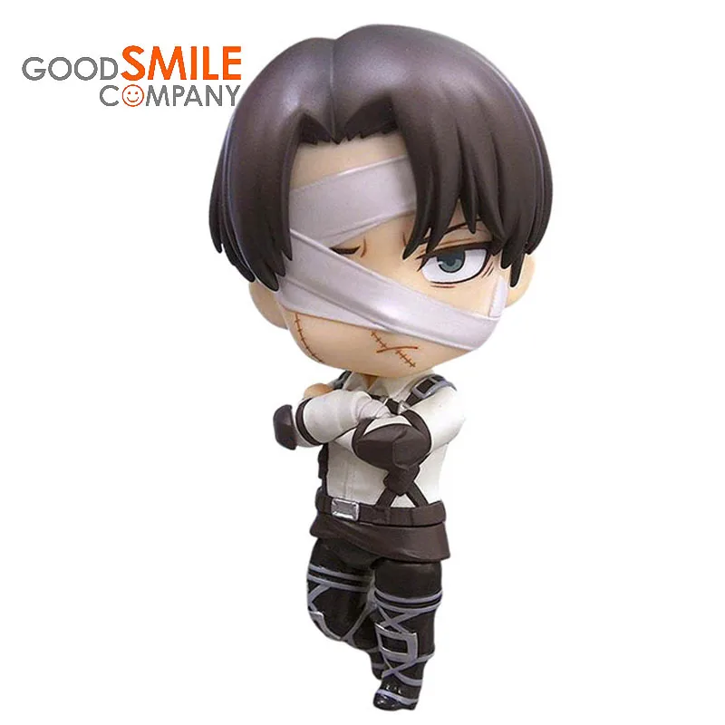 

In Stock Original GSC Nendoroid 2002 Attack on Titan Levi Ackerman PVC Anime Figure Action Figures Model Toy