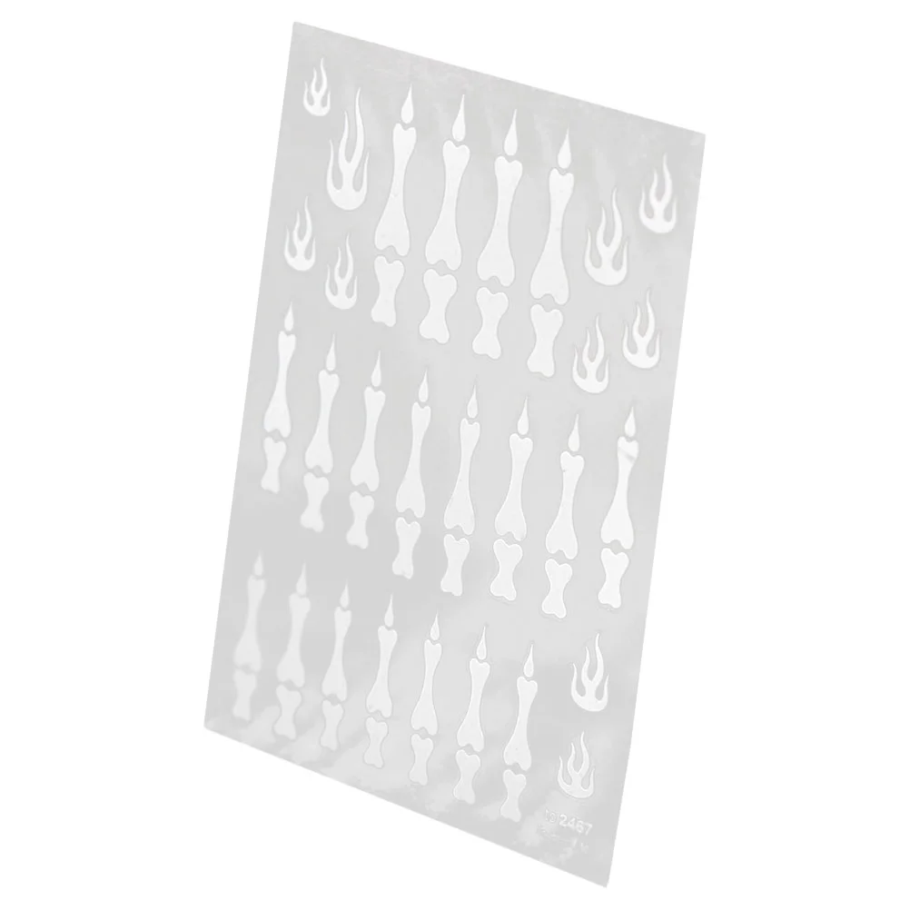 

1 Sheet Flame Nail Stickers Halloween Nail Stickers Festival Nail Decals Nail Decor