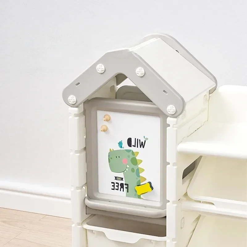 Многоуровневая подставка для игрушек пластиковый шкаф хранения книжная полка