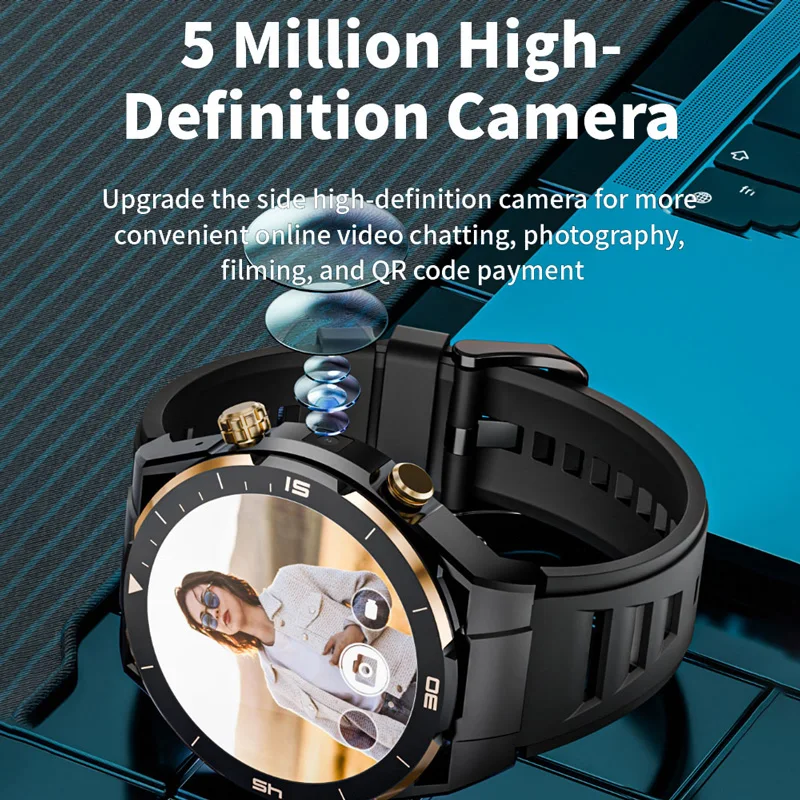 4G Net Android Смарт-часы 1 52-дюймовая SIM-карта Камера Видеозвонок GPS Wi-Fi Bluetooth Smartwatch