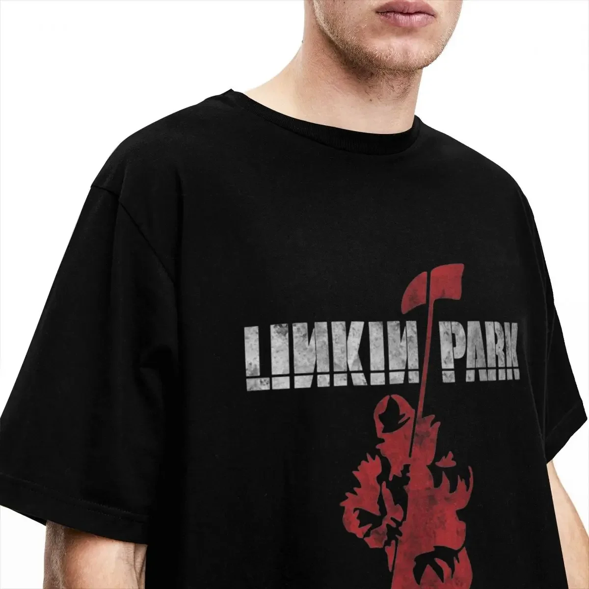 Винтажная футболка с рок-группой 100 хлопковые футболки модная linkinpark Lincoln для