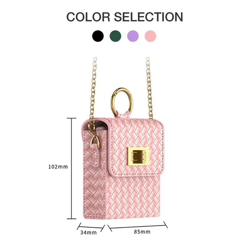 for SAMSUNG Galaxy Z Flip 4 Case with Strap Girls Women, Z Flip 4 Case Luxury PU  Case with Long Lanyard Fashion Crossbody Bag W