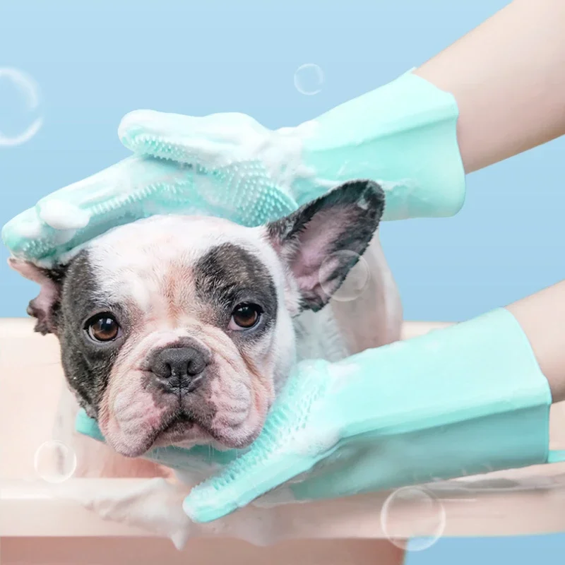 Пара перчатки для домашних животных собак и кошек