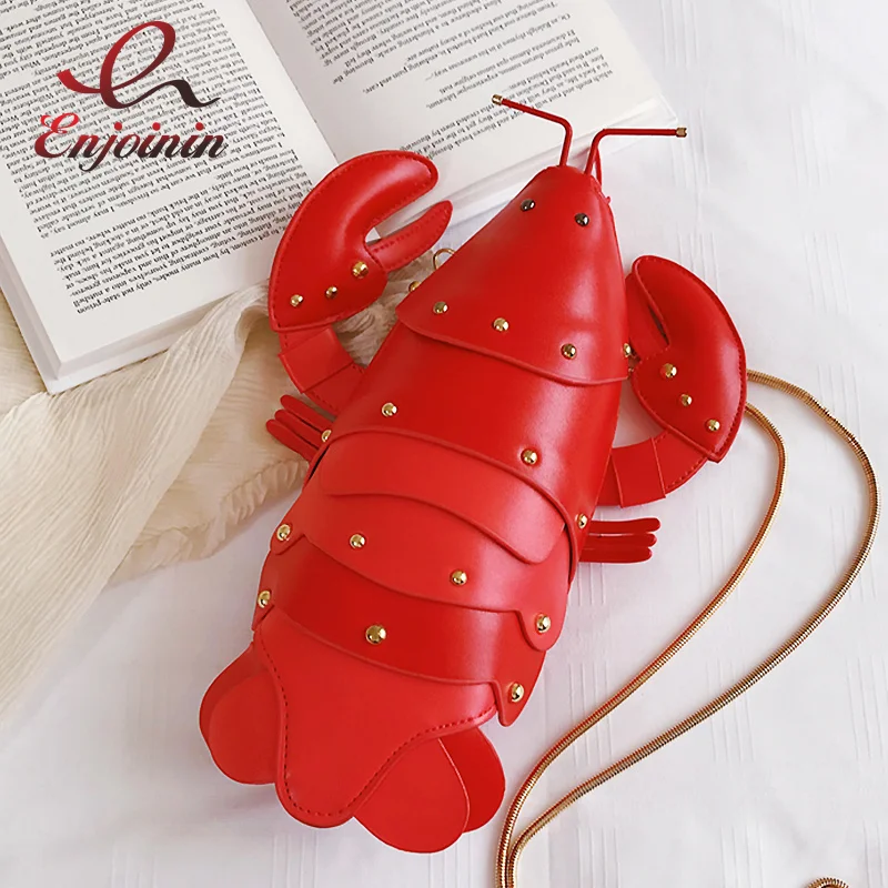 

Cute 2023 Lobster Style Crossbody Mini Bag Pu Leather Girl's Chain Purses and Handbags Women Shoulder Bag Clutch Bag 2023
