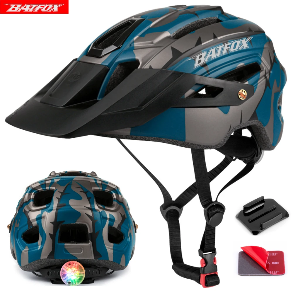 

Велосипедный шлем BATFOX, горный велосипед, клейкая основа, 3 м, цельноформованные спортивные шлемы для горных велосипедов