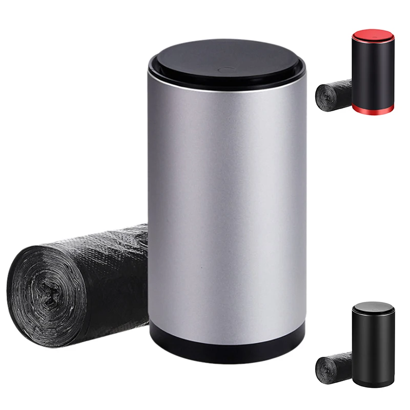 

Car Trash Bin Alloy Garbage Can for Tesla Model 3/X/S Dustbin Waste Rubbish Basket Organizer Storage Holder Car