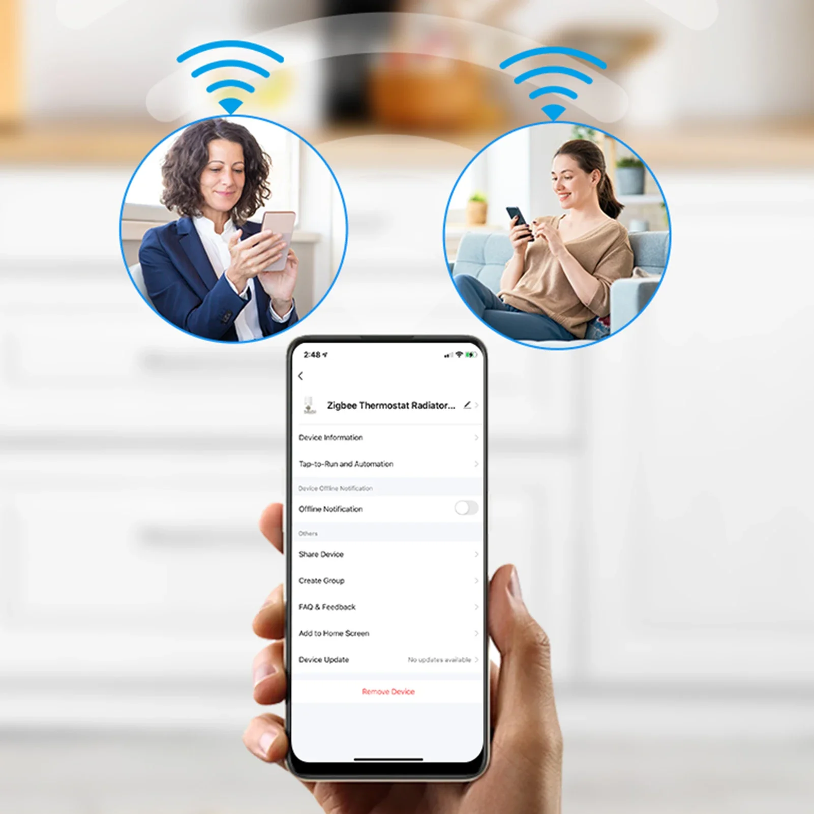 Фото Умный термостат Tuya ZigBee, привод радиатора, контроллер термостатического клапана TRV, работает с Alexa Google Home Alice №5