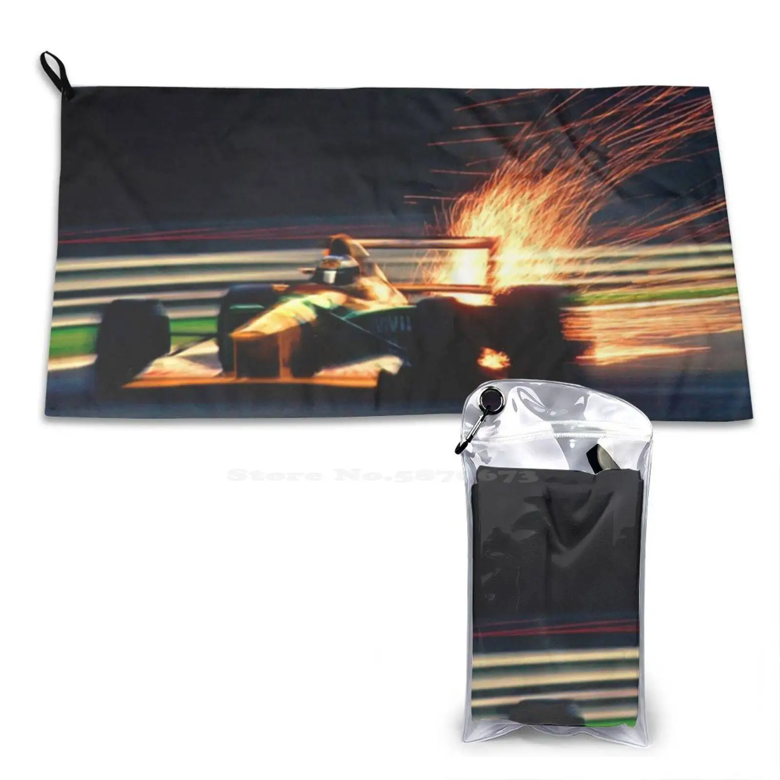 Майкл Шумахер во время итальянский Гран-при 1992 полотенце с 3D принтом мягкое