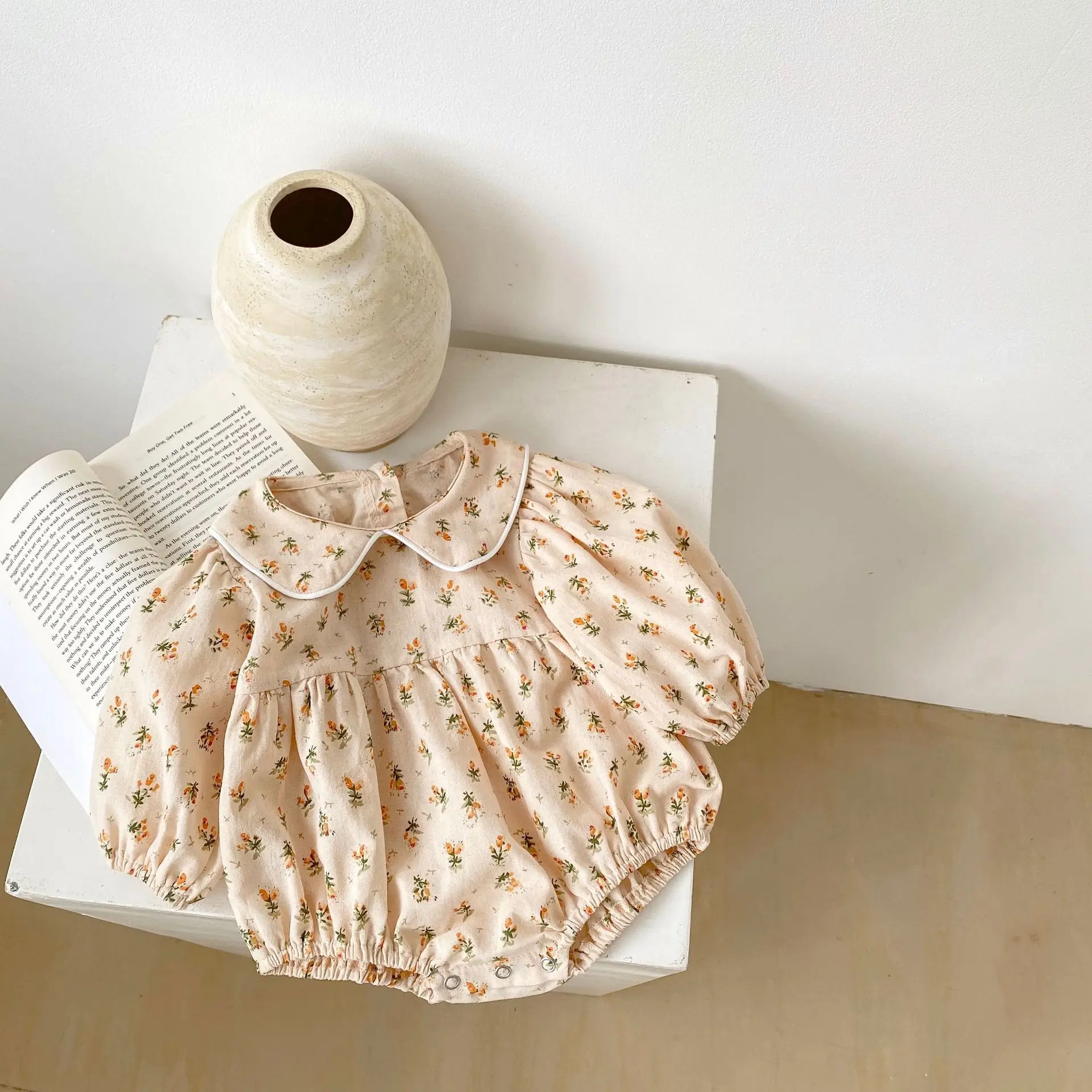 

Spring Newborn Infant Romper Floral Print Full Sleeve Cotton