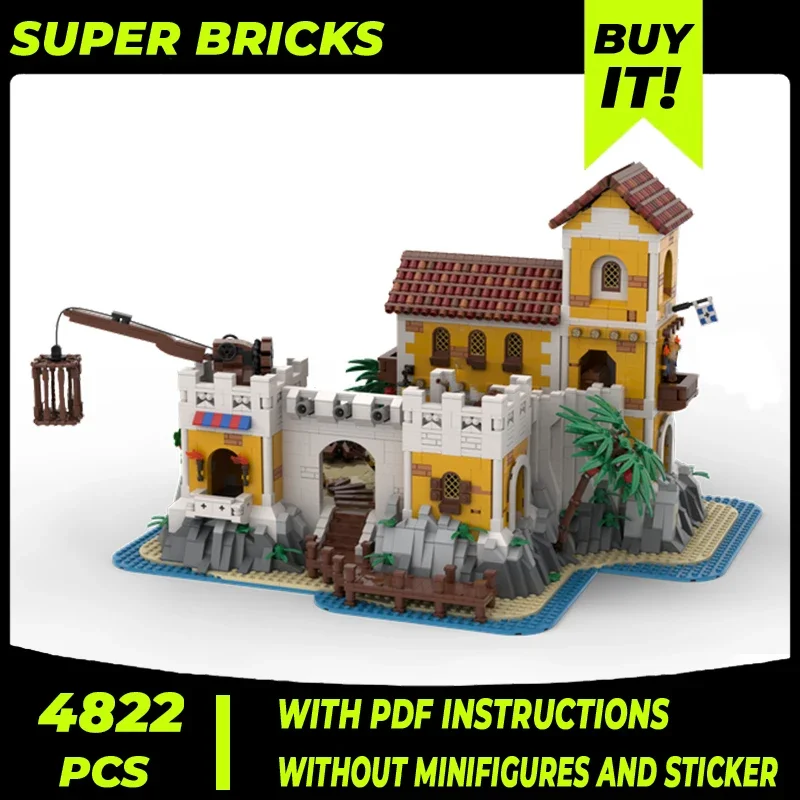 Средневековая модель Moc строительные кирпичи крепость Эльдодо и пиратское