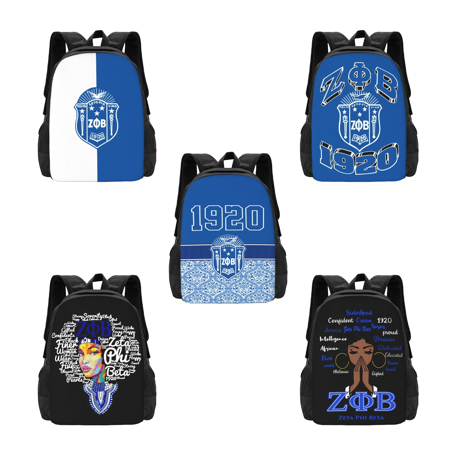 

Zeta Phi Beta 1920 ZPB Travel Laptop Backpack Bookbag Casual Daypack College School Computer Bag for Women & Men