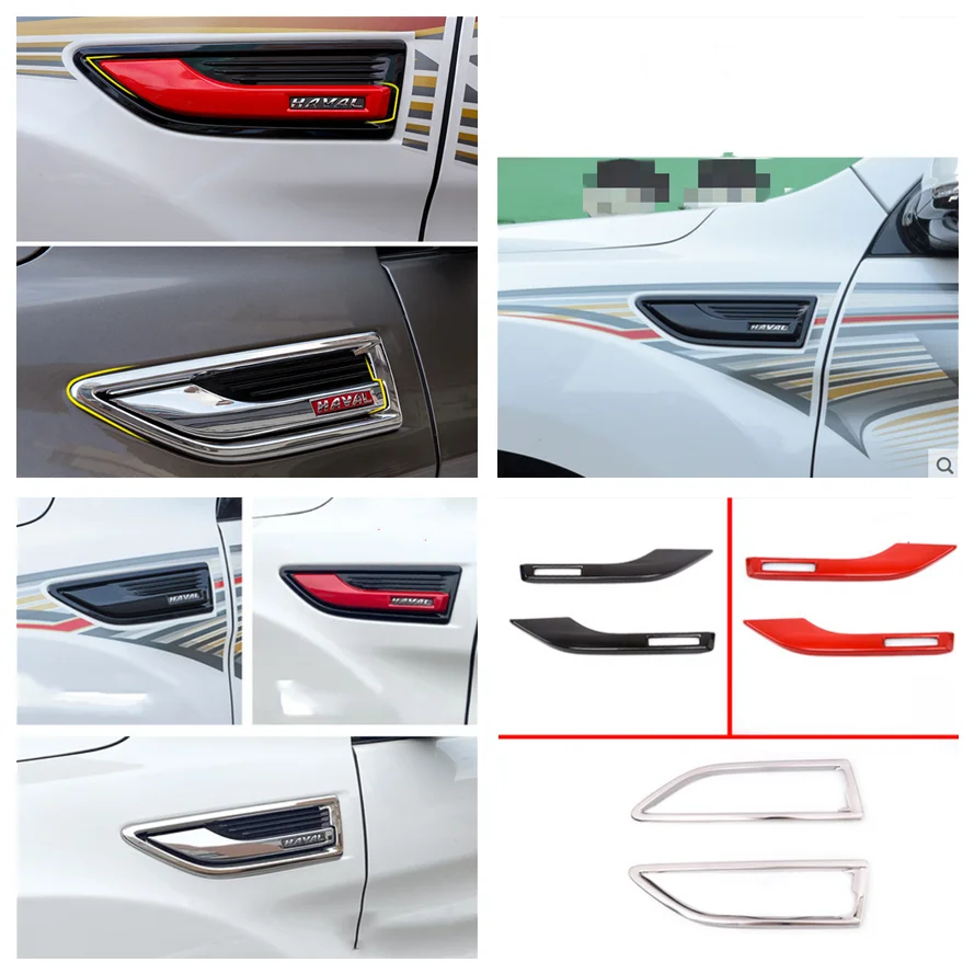 

For GWM Great Wall Haval H9 2017-2022 Accessories Car Wing Side Badge Fender Emblem Sticker Cover Moulding Outside Body Leaf