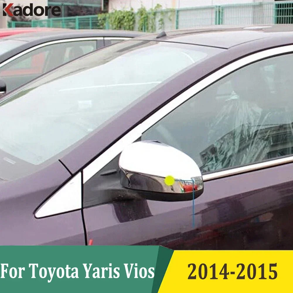 Для Toyota Yaris Vios 2014 2015 седан ABS хромированная крышка зеркала заднего вида на боковую