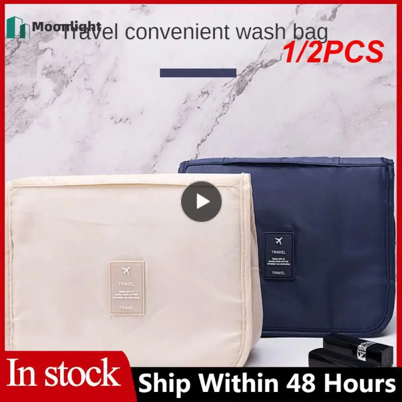 

1/2PCS High Quality Women Makeup Bags Toiletries Organizer Hanging Travel Cosmetic Bag Waterproof Storage Neceser Bathroom Wash