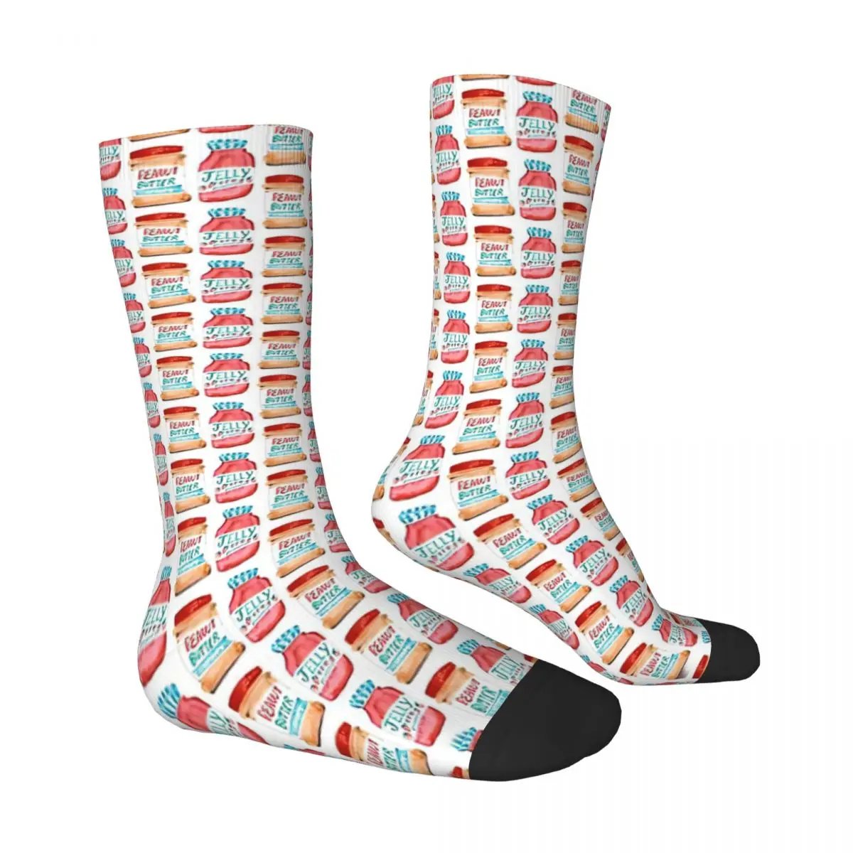 Peanut Butter & Jelly Watercolor sockings Long Socks Harajuku Comfortable Breathable Happy Gift sockings For Unisex