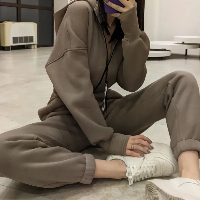 Autumn New 2022 Women's Simple Casual Solid Color Knitted Sports Sweater Jumpsuit One Piece Outfit Women