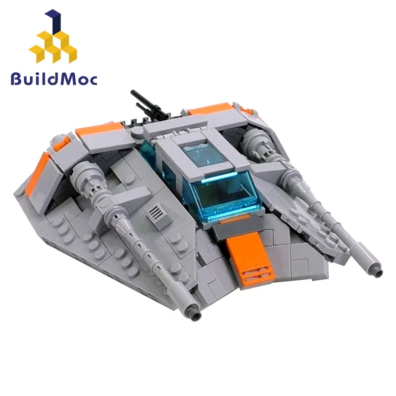 Buildmoc MOC-15626 Snowspeeder T-47 Space Wars, битва за хот, строительные блоки, снегоход, модель самолета, игрушки, подарок для детей
