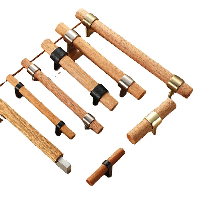 

1Pc Solid Wooden Cabinet Knob and Handle Door Drawer Wood Pull Handle Kitchen Cabinet Furniture HandleKnobs furniture