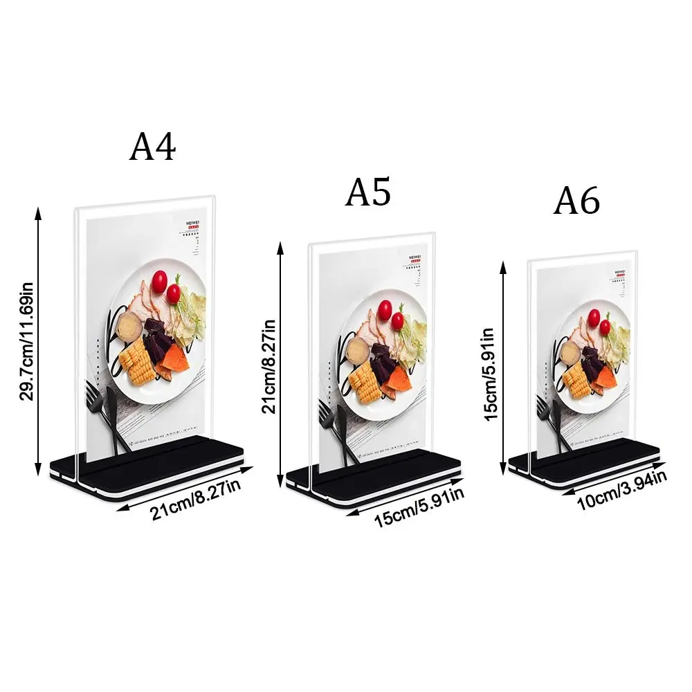 Акриловая панель винный каталог меню подставка вертикальная двусторонняя рамка