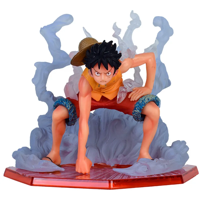 

One Piece GK Monkey D Luffy Action Figure Toys Straw Hat Luffy Figurine Anime 12cm Model Gear Second Combat Version Statue Figma
