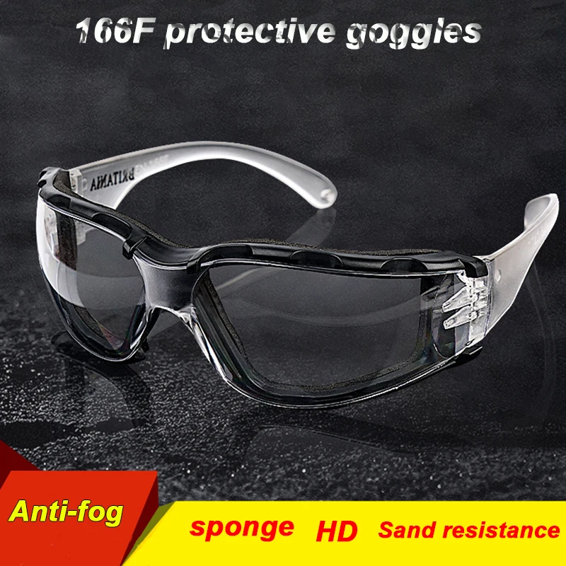 

166F Outdoor protective goggles HD Anti-fog wind and sand impact resistant eye mask sponge Gasket comfortable cycling glasses