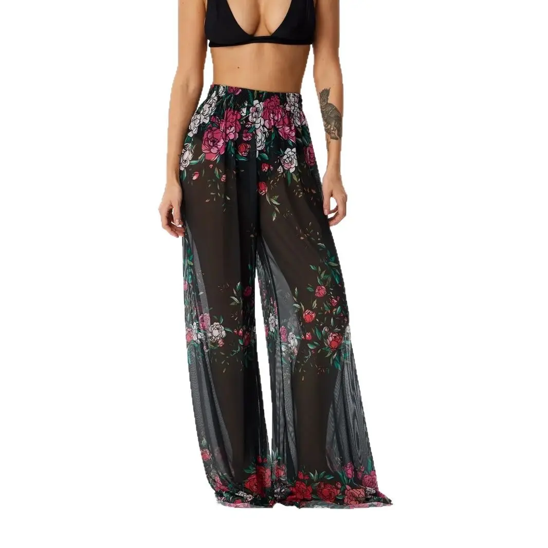 Women Summer Beach Wide-Leg Skirt Pants Lightweight Quick-Dry Breathable SPF Sun Protection Casual Loose Fit Holiday Beachwear (art.: 3920d06e2aebf) - 3920d06e2aebf