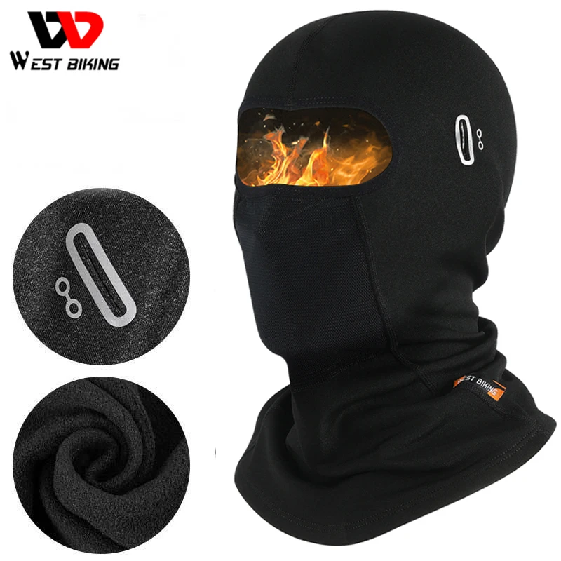 

WEST BIKING MTB Cycling Cap Winter Fleece Warm Scarf Cap Breathable Windproof Balaclava Road Bike Cap Mountaineering Fishing Cap