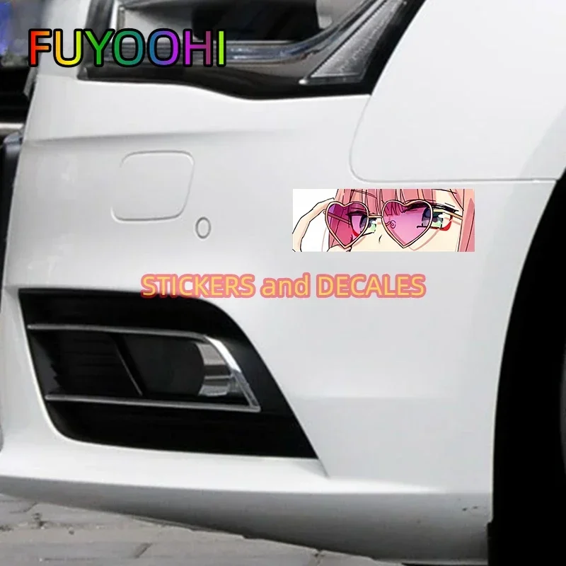 Фото FUYOOHI аниме Peeker ZERO TWO автомобильные наклейки солнцезащитный крем водостойкий скейтборд зеркало заднего вида виниловая наклейка для внедорожника JDM RV №3