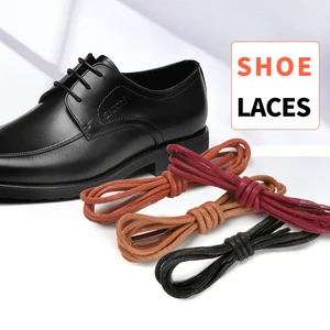 Imported Cotton Waxed Shoelaces Round Oxford Shoe laces Boots Laces Waterproof Leather Shoelace Length 60/80/