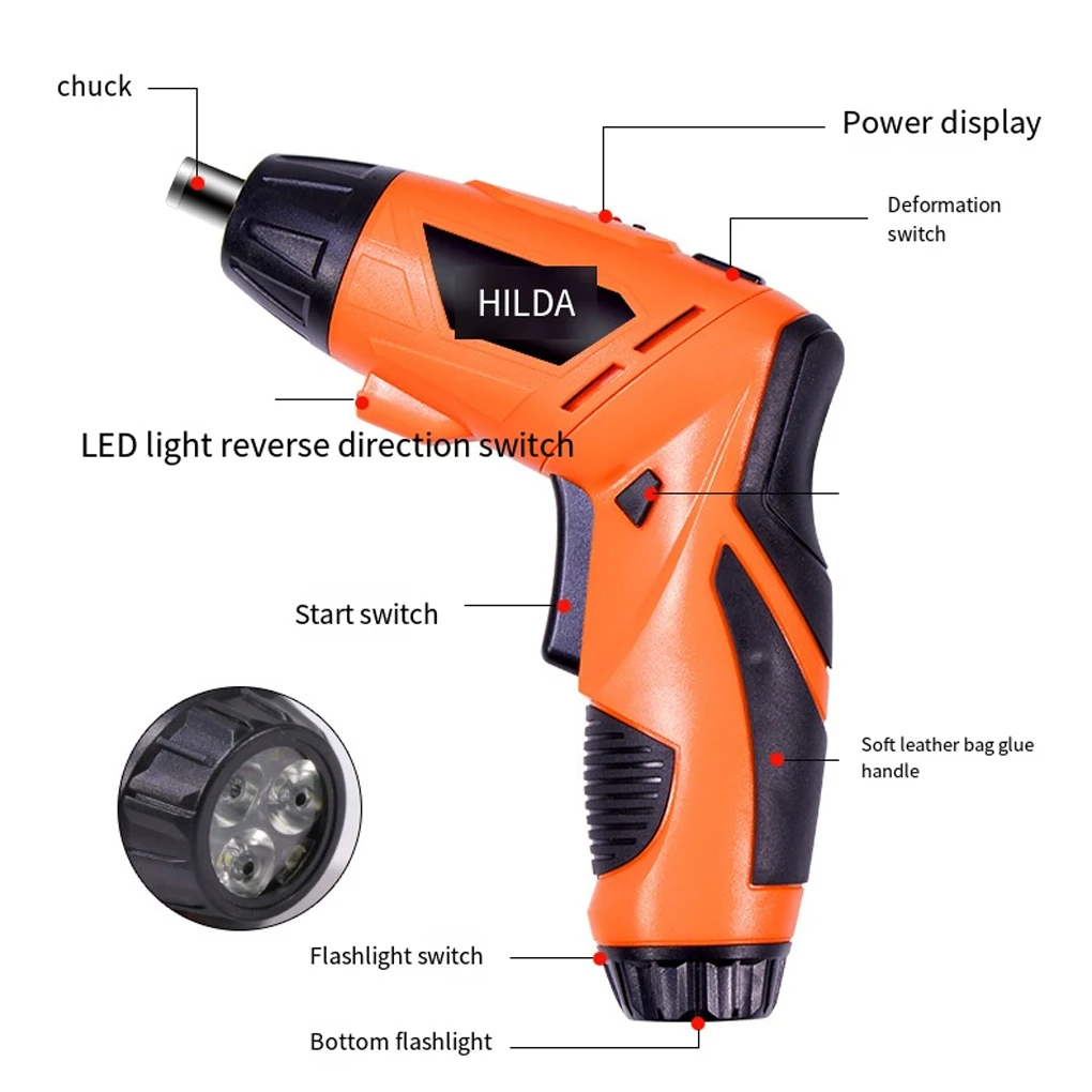 Многофункциональная портативная мини-отвертка HiLDA с перезаряжаемым литиевым