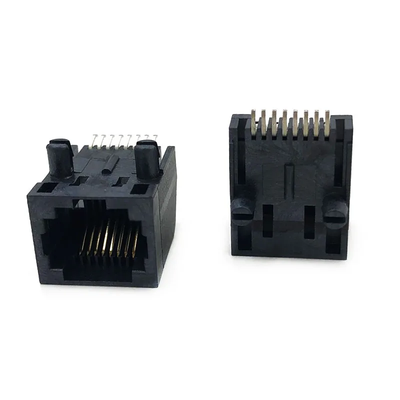 12 шт. разъем RJ45 SMT прямоугольный гнездо 8P8C модульная вилка 5722 коммуникационная