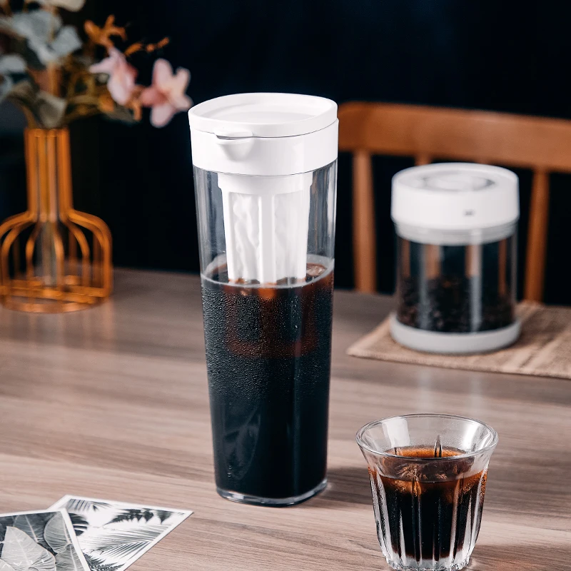 

Fashion 1100ml Espresso Maker Cold Brew Iced Coffee Maker Dual Use Filter Coffee&Tea Pot Espresso Ice Drip Maker Glass Pots