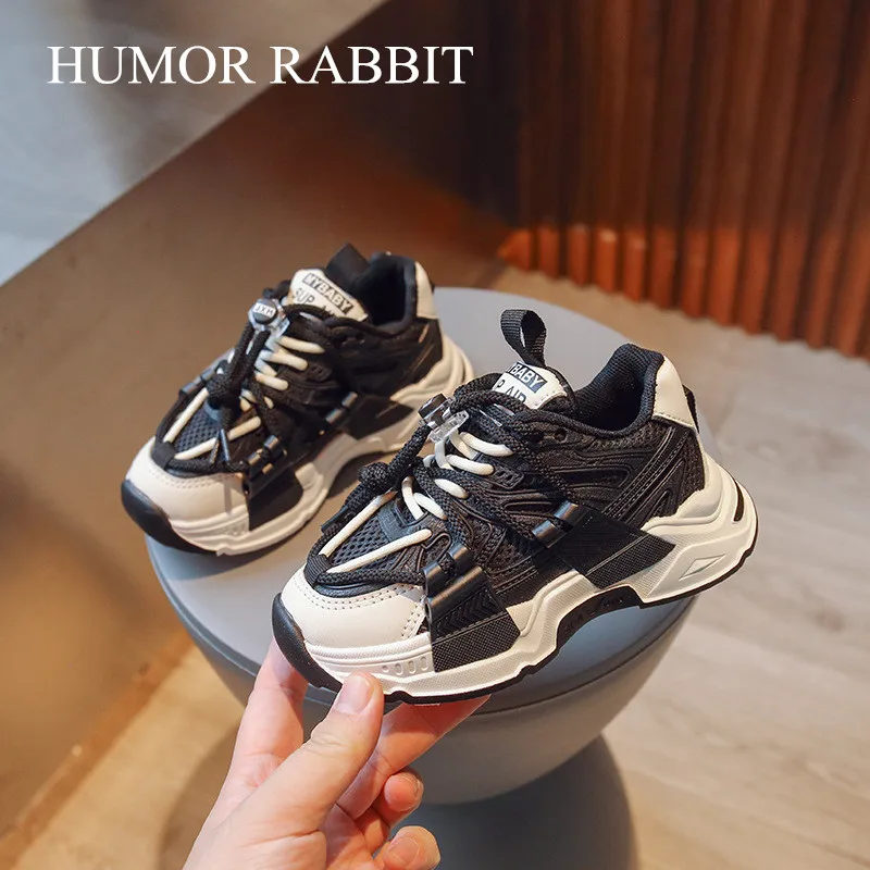 Enlarge 2023 Spring Style Boys Sneakers Student Shoes for Sport Shoes Trend Girls Thick Soled Running Shoes Fashion Baby Kids Shoes Boys