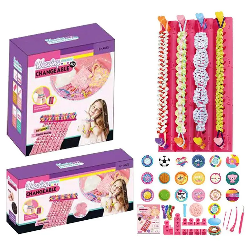 

Набор браслетов дружбы, Набор для изготовления браслетов, нить, браслет, шарм, красочные ювелирные изделия, искусство, подарки для детей старше 6 лет